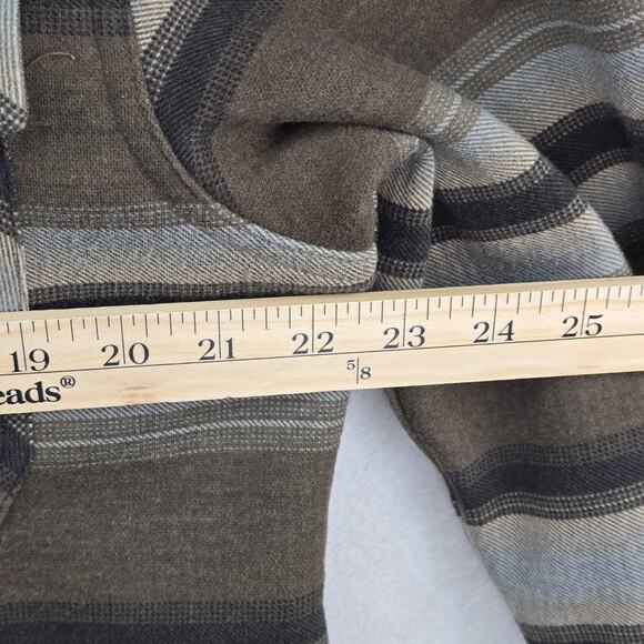 Quiksilver Hooded Shirt Jacket Mens Medium Striped Shacket Western Aztec Surf - Picture 8 of 9